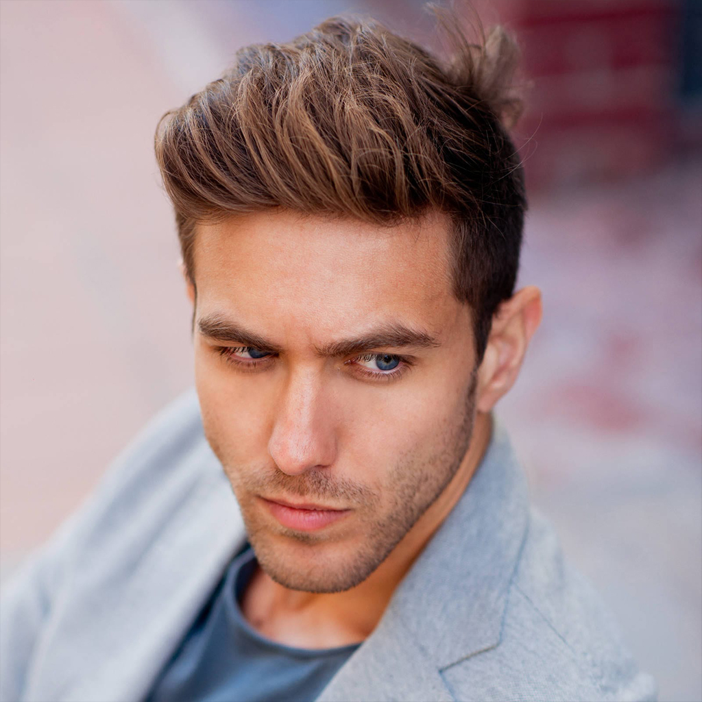 Brushed Back-Up Hair