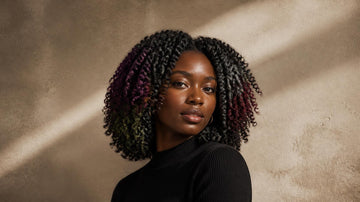 Purple, Green, Red and Silver Halloween Hair Ideas for Dark Hair