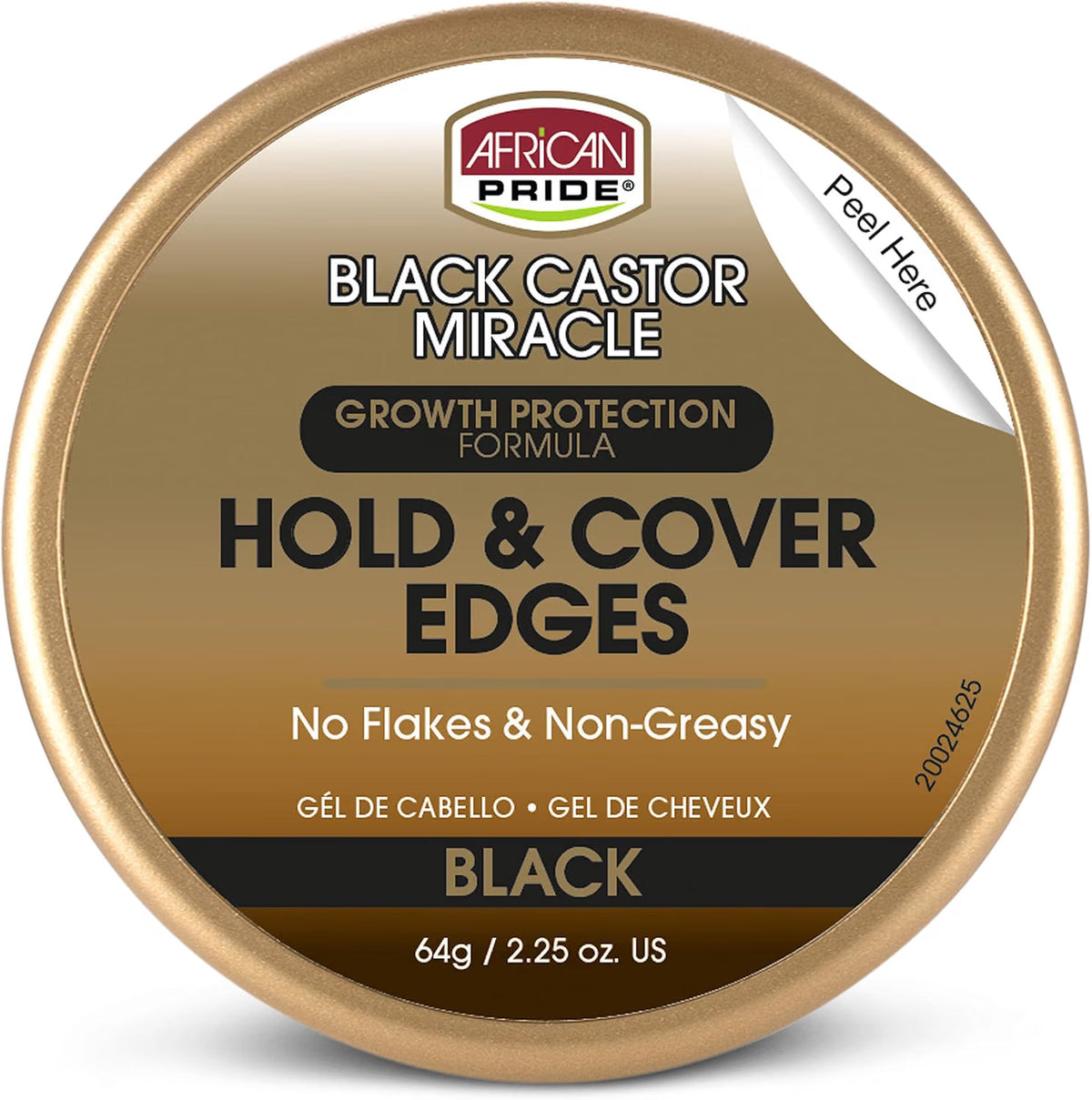 African Pride Black Castor Miracle Hold & Cover Edges