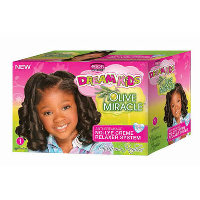 African Pride Dream Kids Olive Miracle No-Lye Creme Relaxer Kit