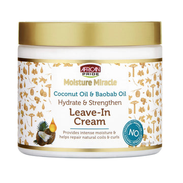 African Pride Moisture Miracle Coconut Oil & Baobab Oil Leave-in Cream