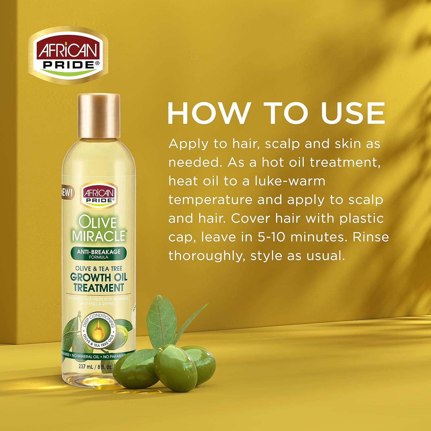African Pride Olive Miracle Anti-Breakage Growth Oil Treatment