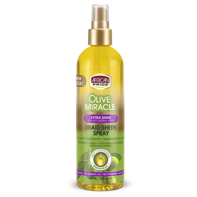 African Pride Olive Miracle Braid Sheen Spray Extra Shine