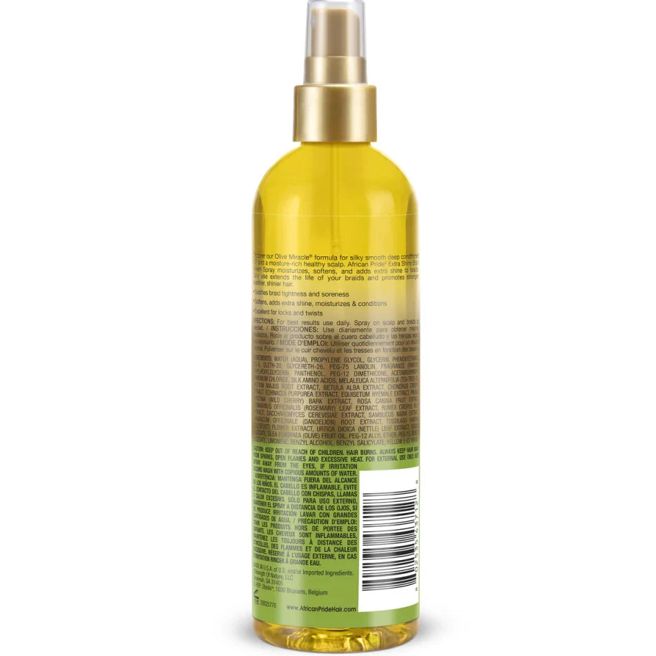 African Pride Olive Miracle Braid Sheen Spray Extra Shine