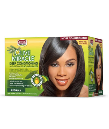African Pride Olive Miracle Deep Conditioning Anti-Breakage No Lye Relaxer