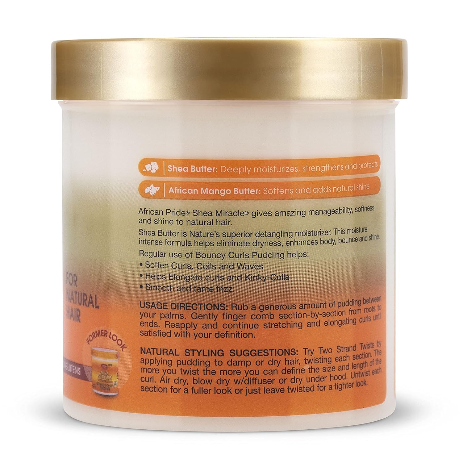 African Pride Shea Miracle Bouncy Curls Pudding