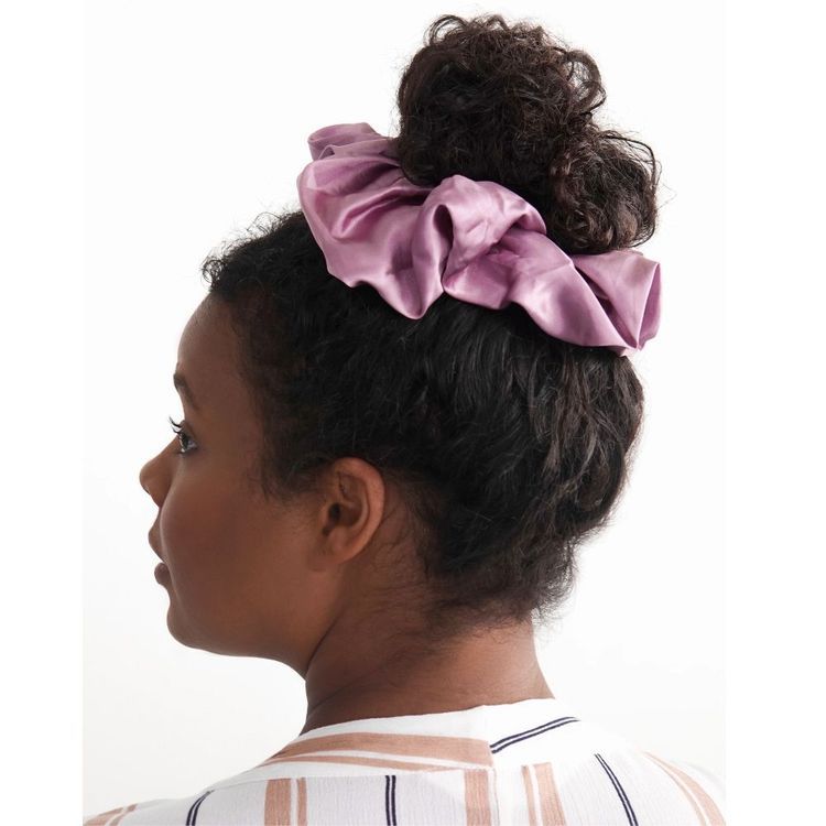 Afroani Mauve Oversized Satin Scrunchie