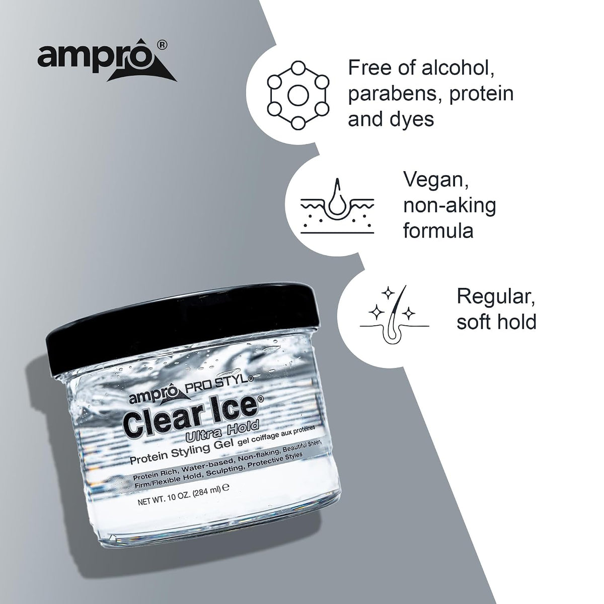 Ampro Pro Styl Clear Ice Ultra Hold Protein Styling Gel