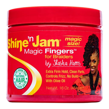 Ampro Shine 'n Jam Magic Fingers For Braiders Extra Firm Hold Gel