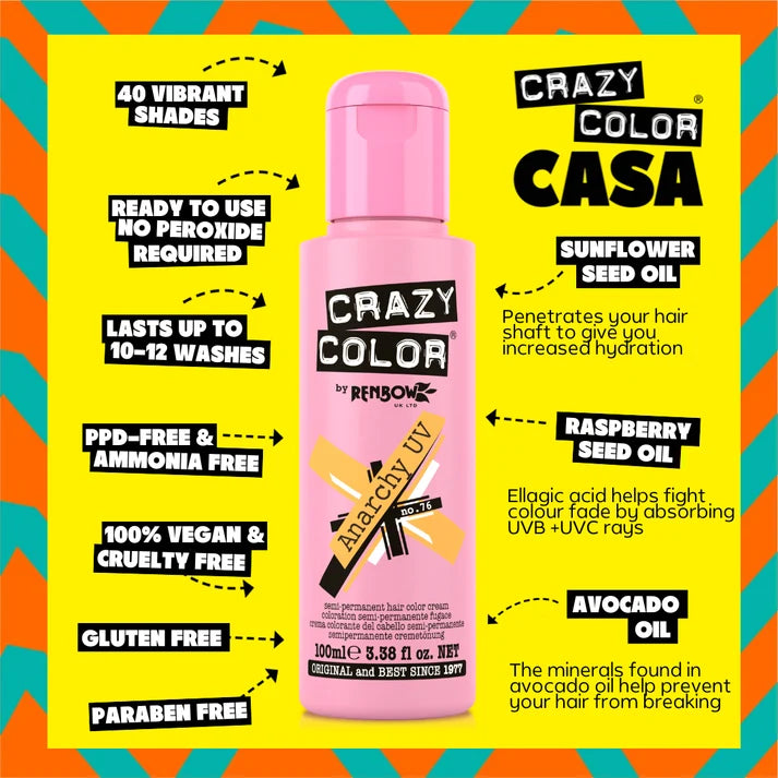 Crazy Color Semi Permanent Hair Color Cream