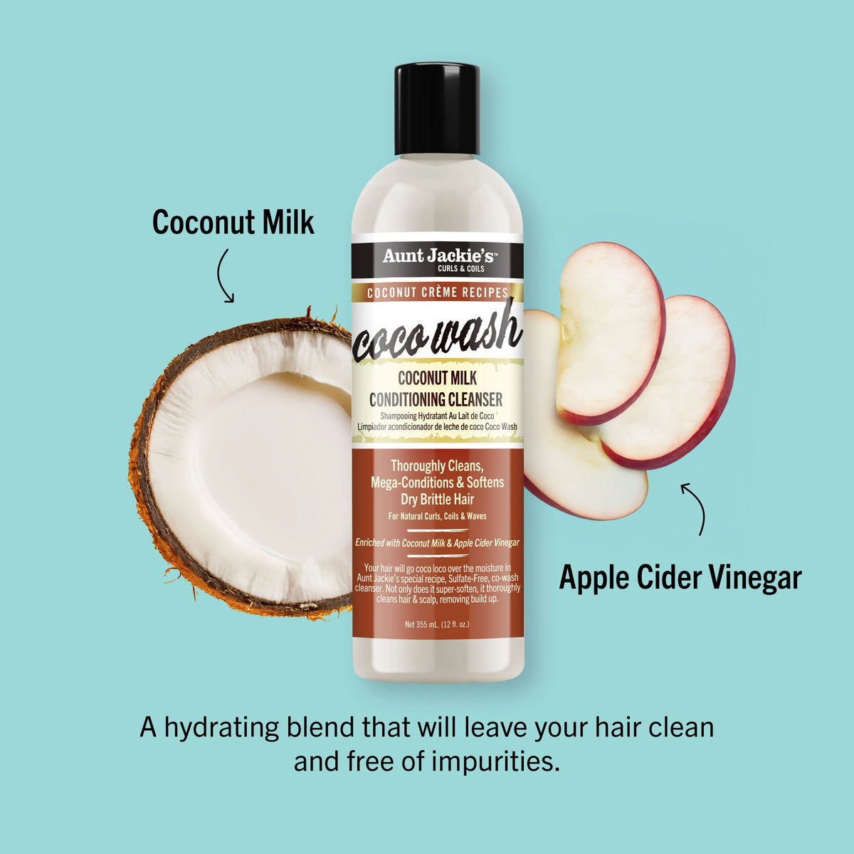 Aunt Jackie's Coco Wash Coconut Milk Conditioning Cleanser