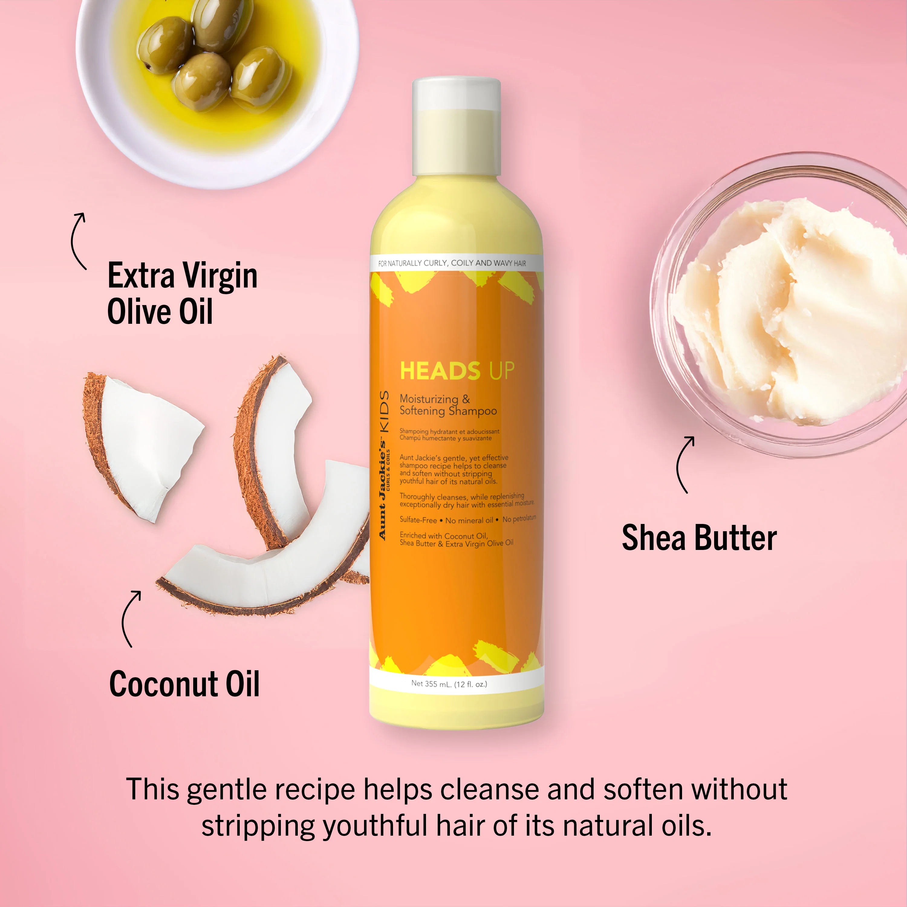 Aunt Jackie's Heads Up Moisturizing & Softening Shampoo