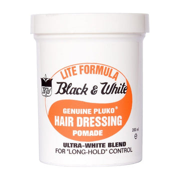 Black & White Genuine Pluko Hair Dressing Pomade Lite Formula