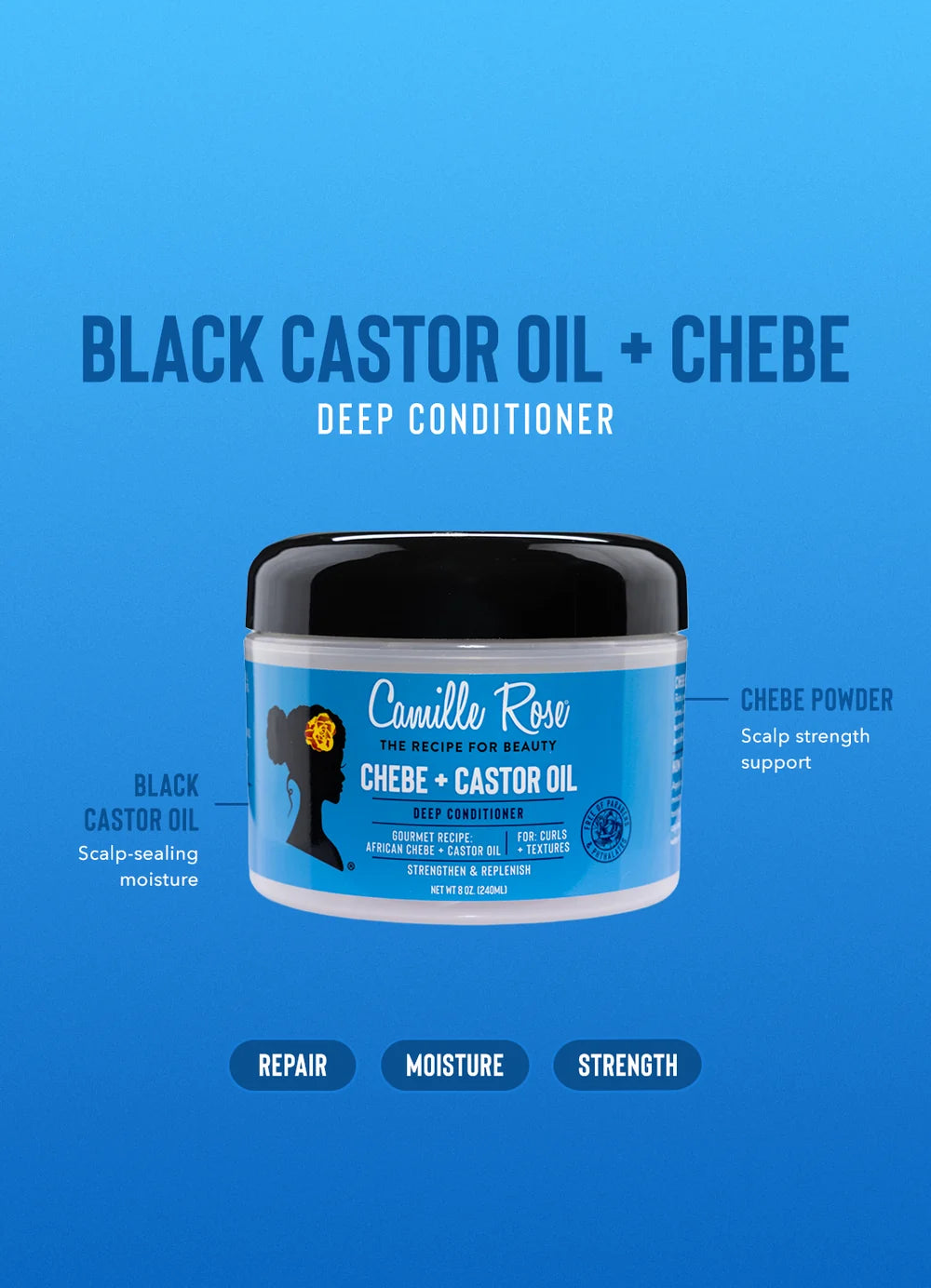 Camille Rose Black Castor Oil & Chebe Cleanse Deep Conditioner