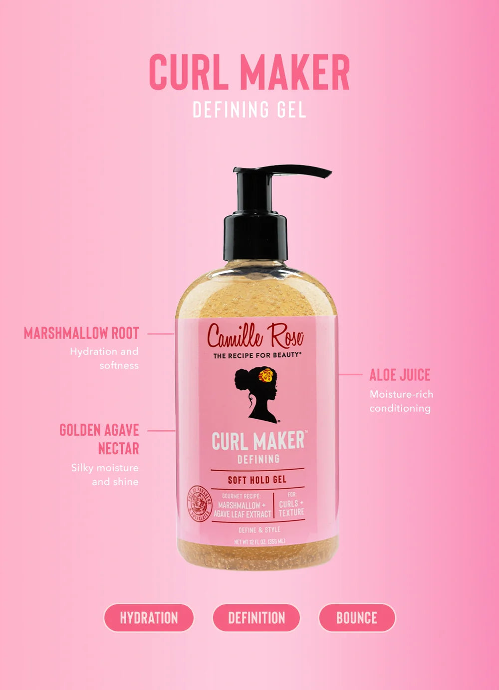 Camille Rose Curl Maker Hair Defining Gel