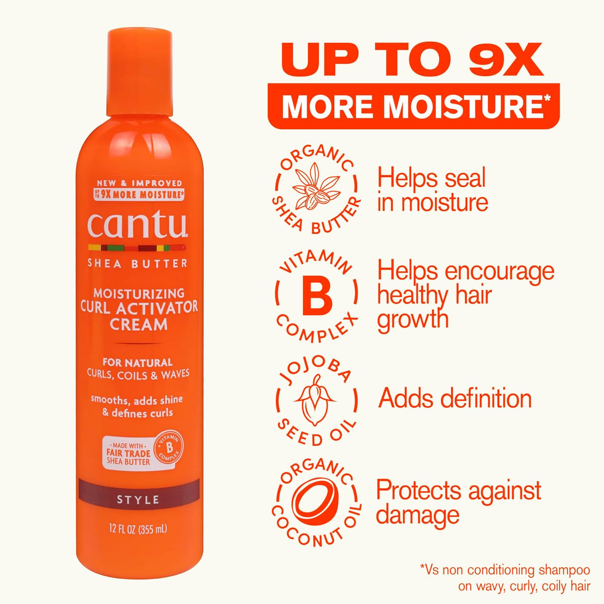 Cantu Shea Butter Moisturizing Curl Activator Cream For Natural Hair