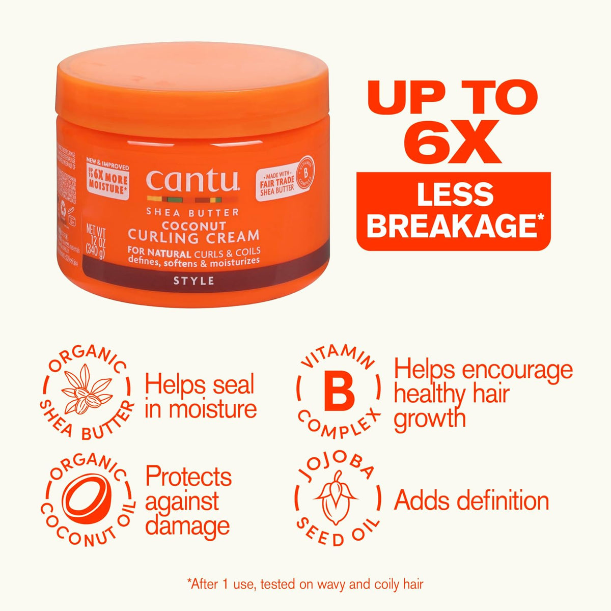 Cantu Shea Butter for Natural Hair Coconut Curling Cream
