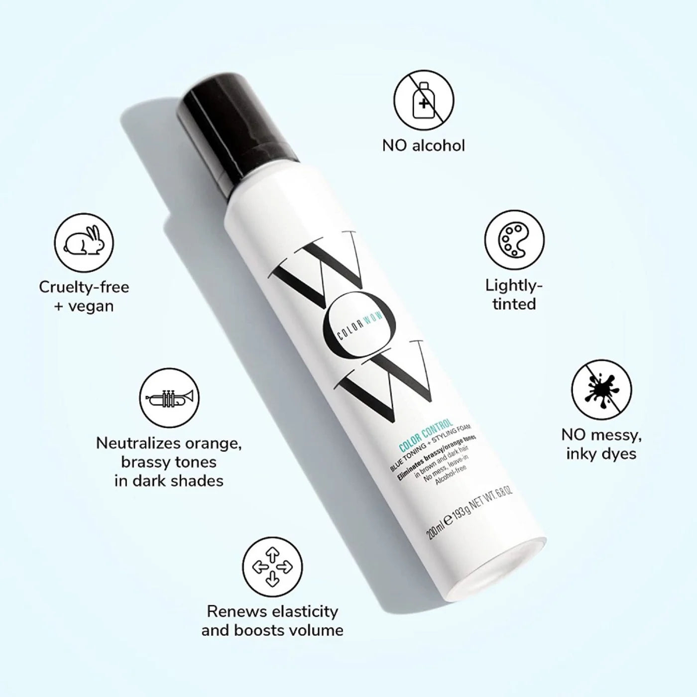 Color Wow Color Control Blue Toning & Styling Foam