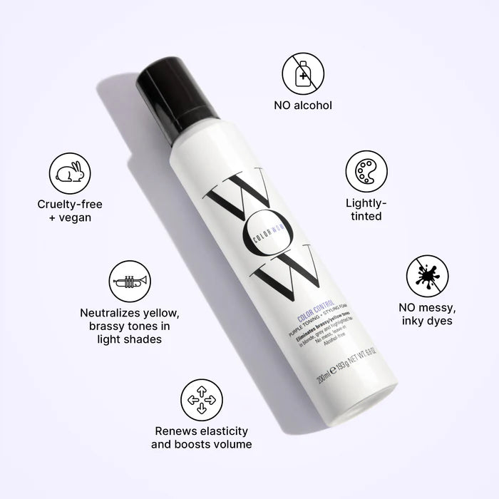 Color Wow Color Control Purple Toning & Styling Foam