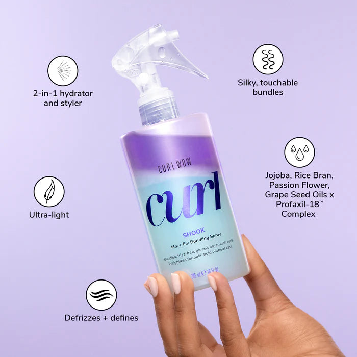 Color Wow Shook Mix + Fix Bundling Spray for Curly Hair