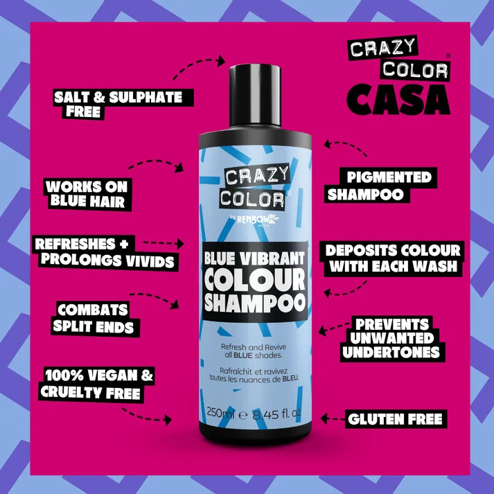 Crazy Color Rainbow Blue Shampoo