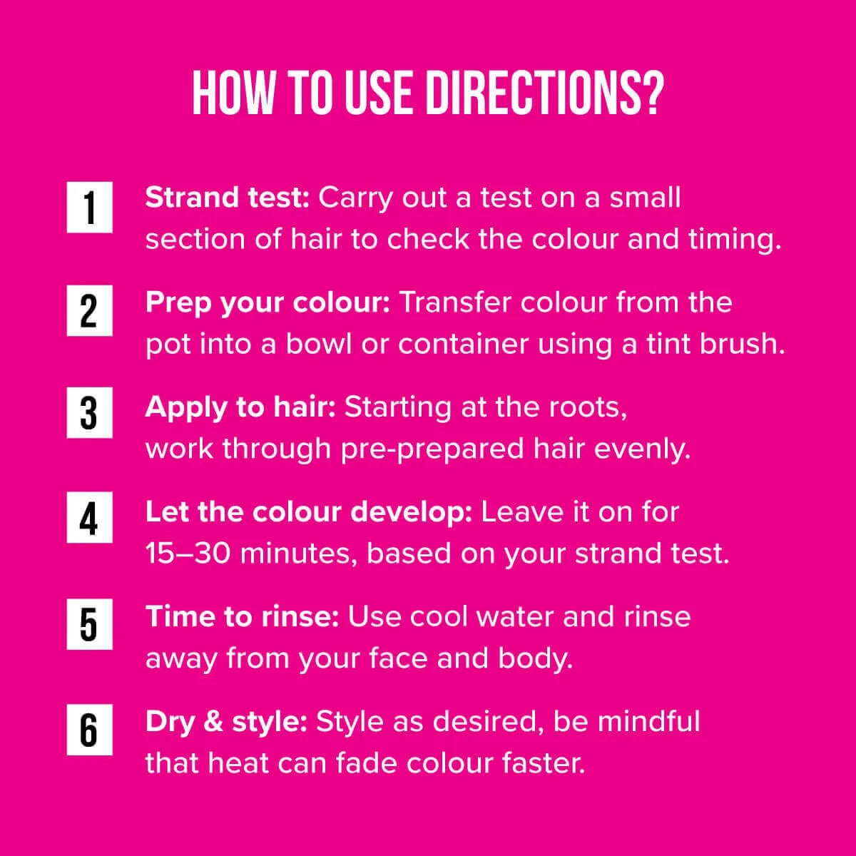 Directions Semi Permanent Hair Colour