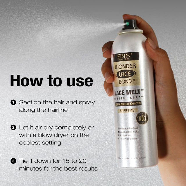 Ebin New York Wonder Lace Bond Lace Melt Spray Silk Protein