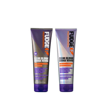 Fudge Clean Blonde Damage Rewind Violet Toning Shampoo & Conditioner