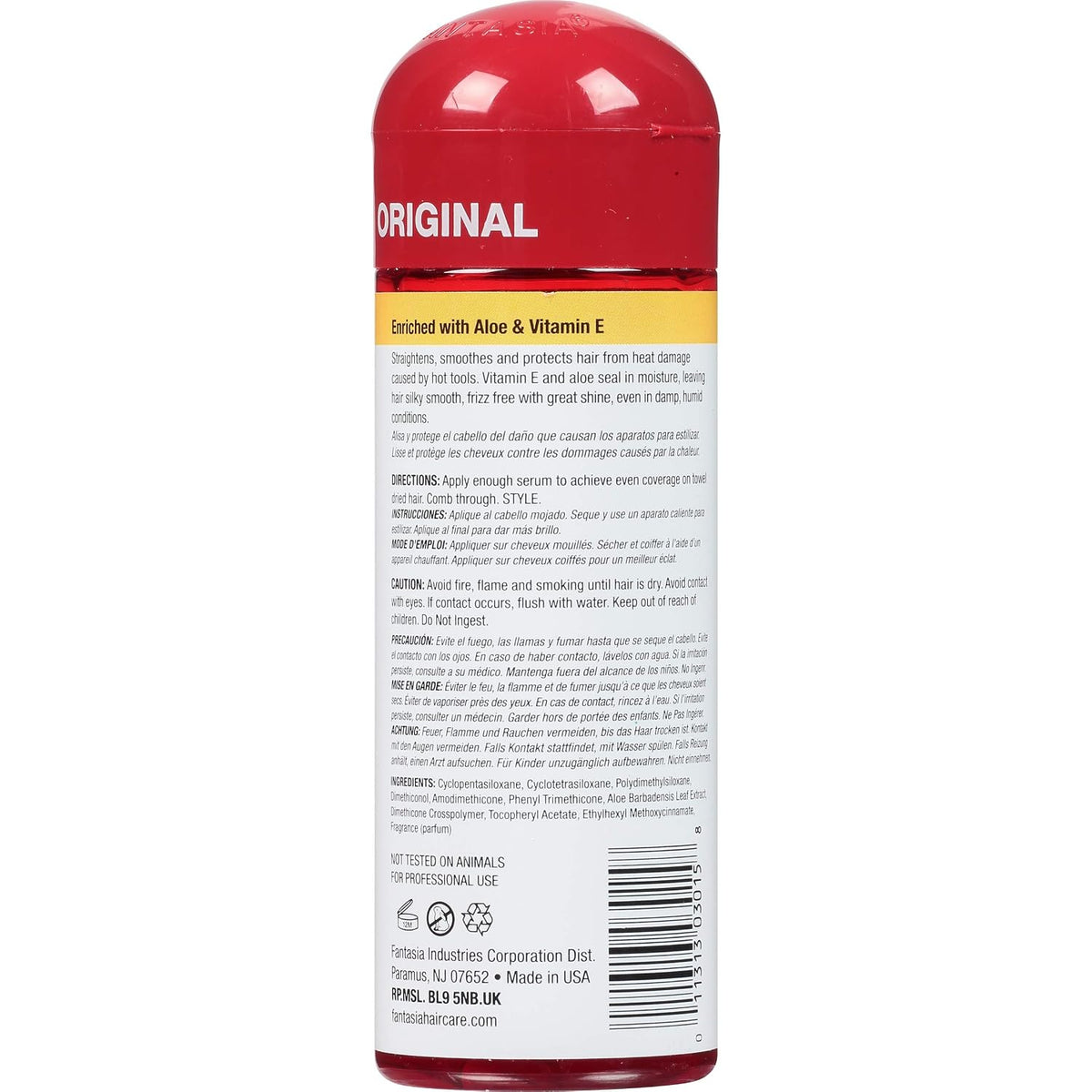 IC Fantasia Hair Polisher Heat Protector Straightening Serum