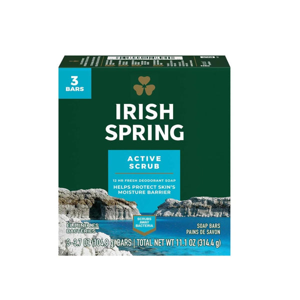 Irish Spring Active Scrub Exfoliating Bar Soap