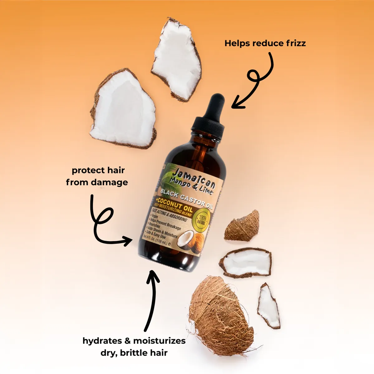 Jamaican Mango & Lime Black Castor Oil coconut