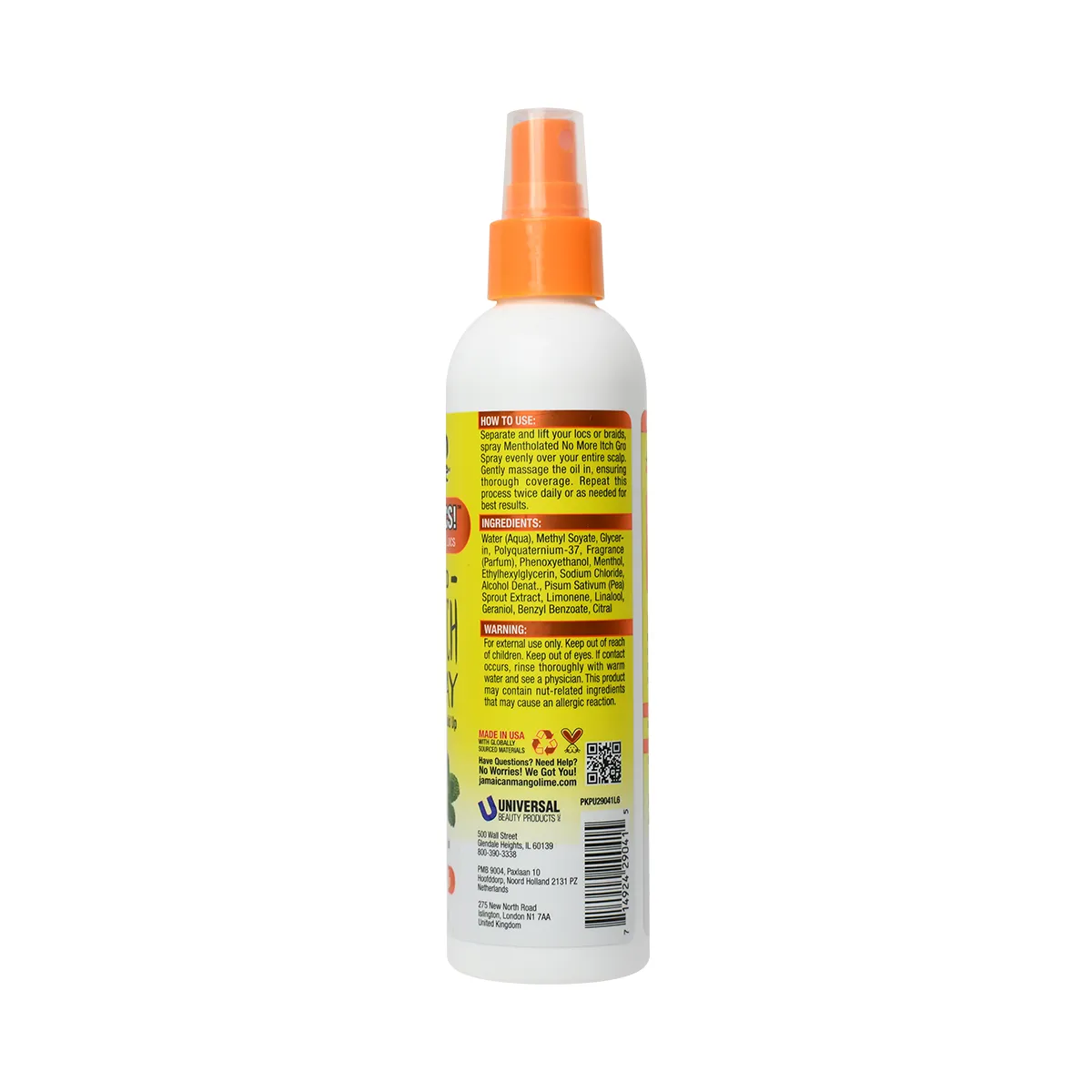 Jamaican Mango & Lime No More Itch Gro Spray Mentholated
