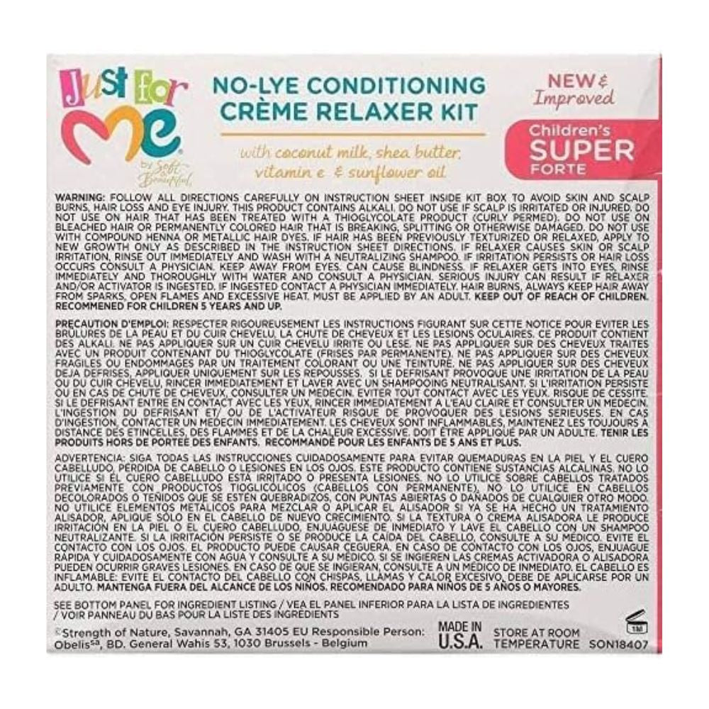 Just For Me No-lye Conditioning Créme Relaxer Kit