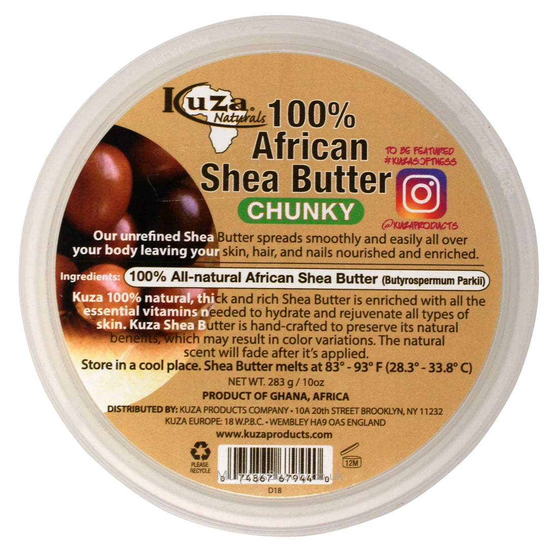 Kuza African Shea Butter White Chunky