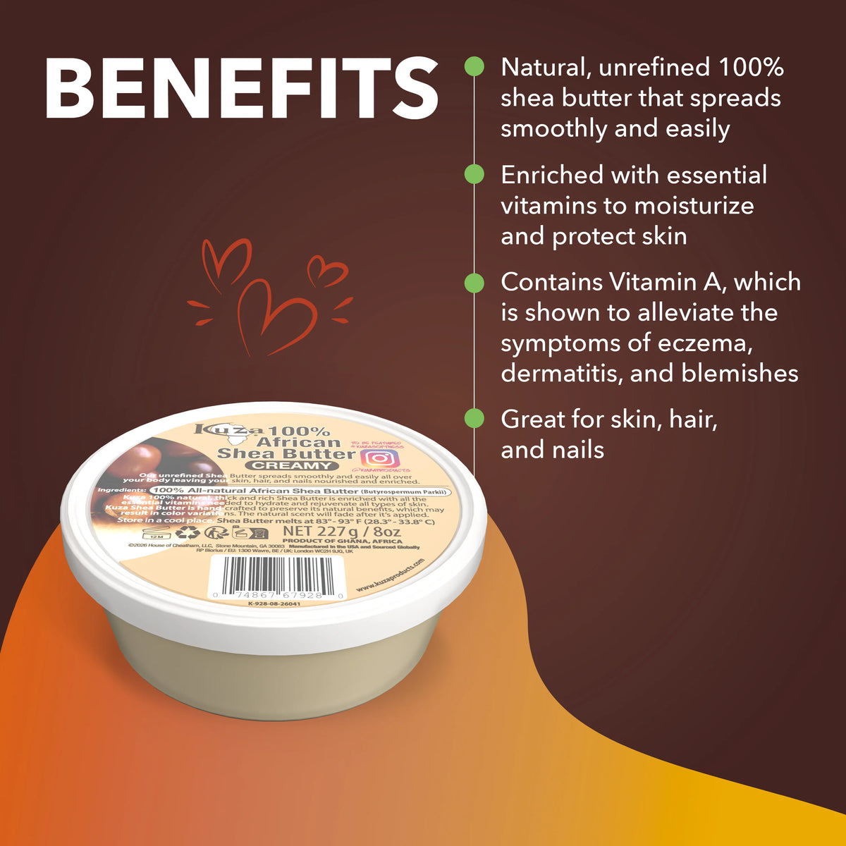 Kuza African Shea Butter White Creamy