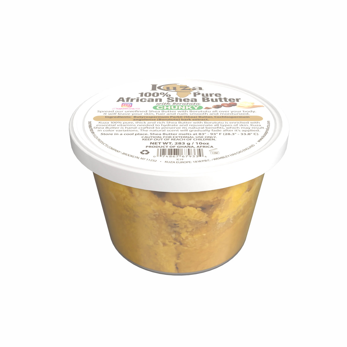 Kuza African Shea Butter Yellow Chunky