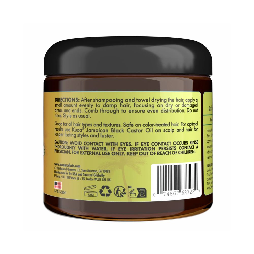 Kuza Naturals Jamaican Black Castor Oil Repair Cream Leave-In Conditioner