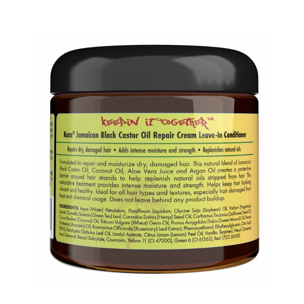 Kuza Naturals Jamaican Black Castor Oil Repair Cream Leave-In Conditioner
