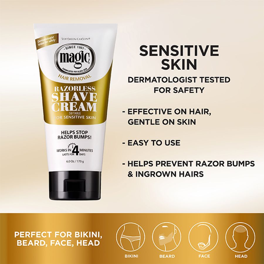 Magic Razorless Cream Shave Smooth For Bald Head Maintenance