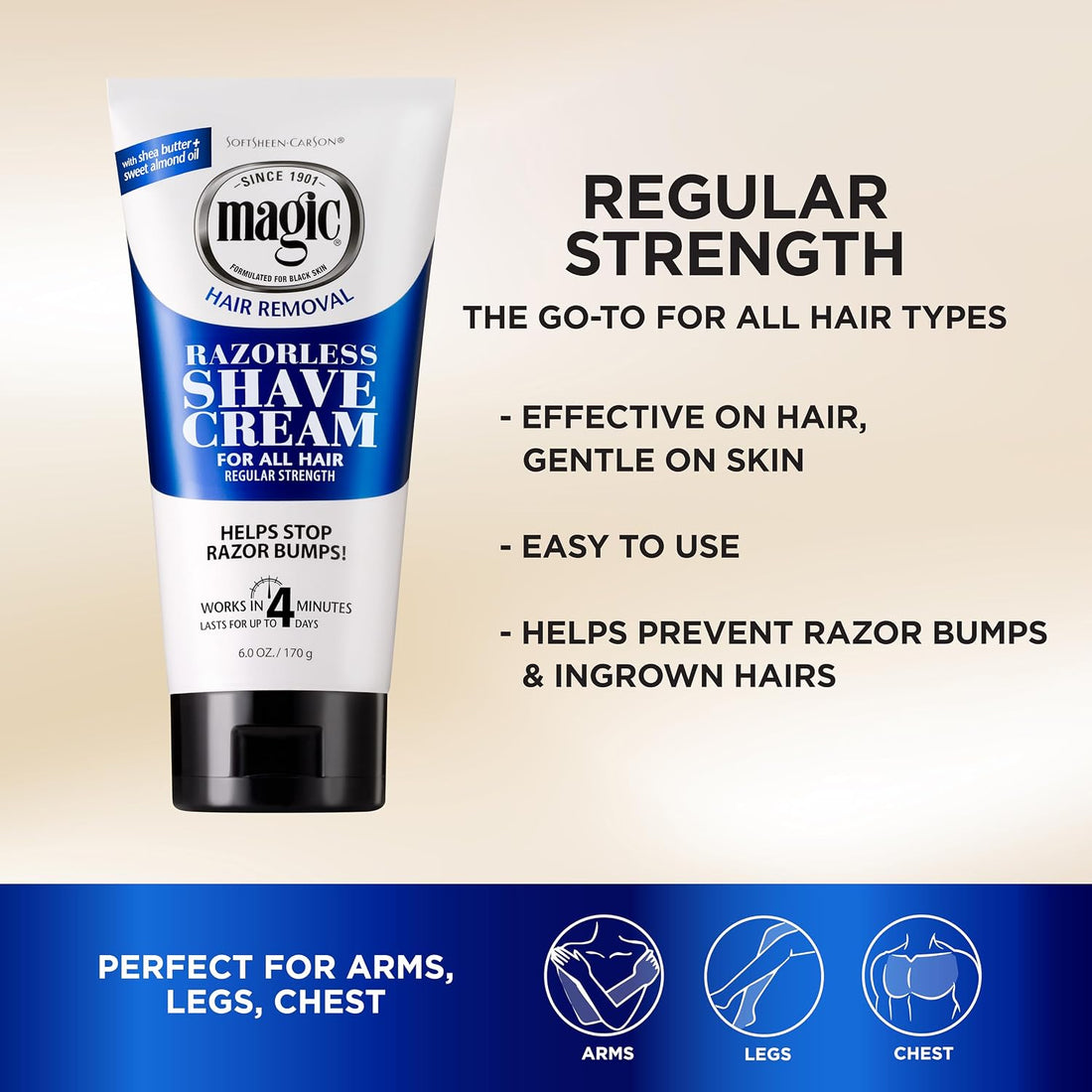 Magic Razorless Cream Shave Regular Strength