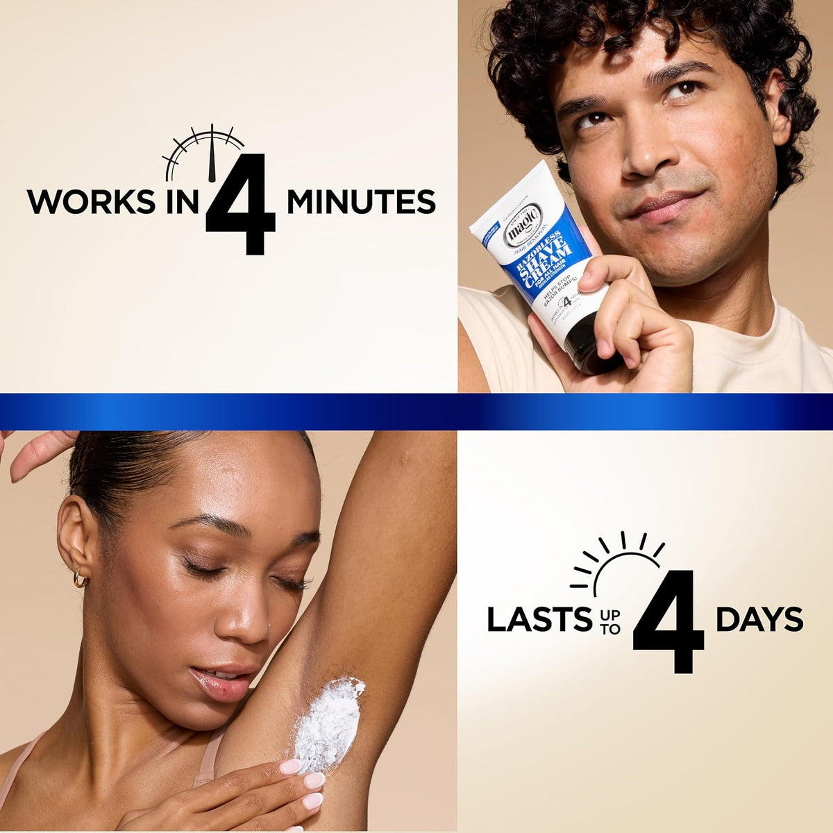Magic Razorless Cream Shave Regular Strength