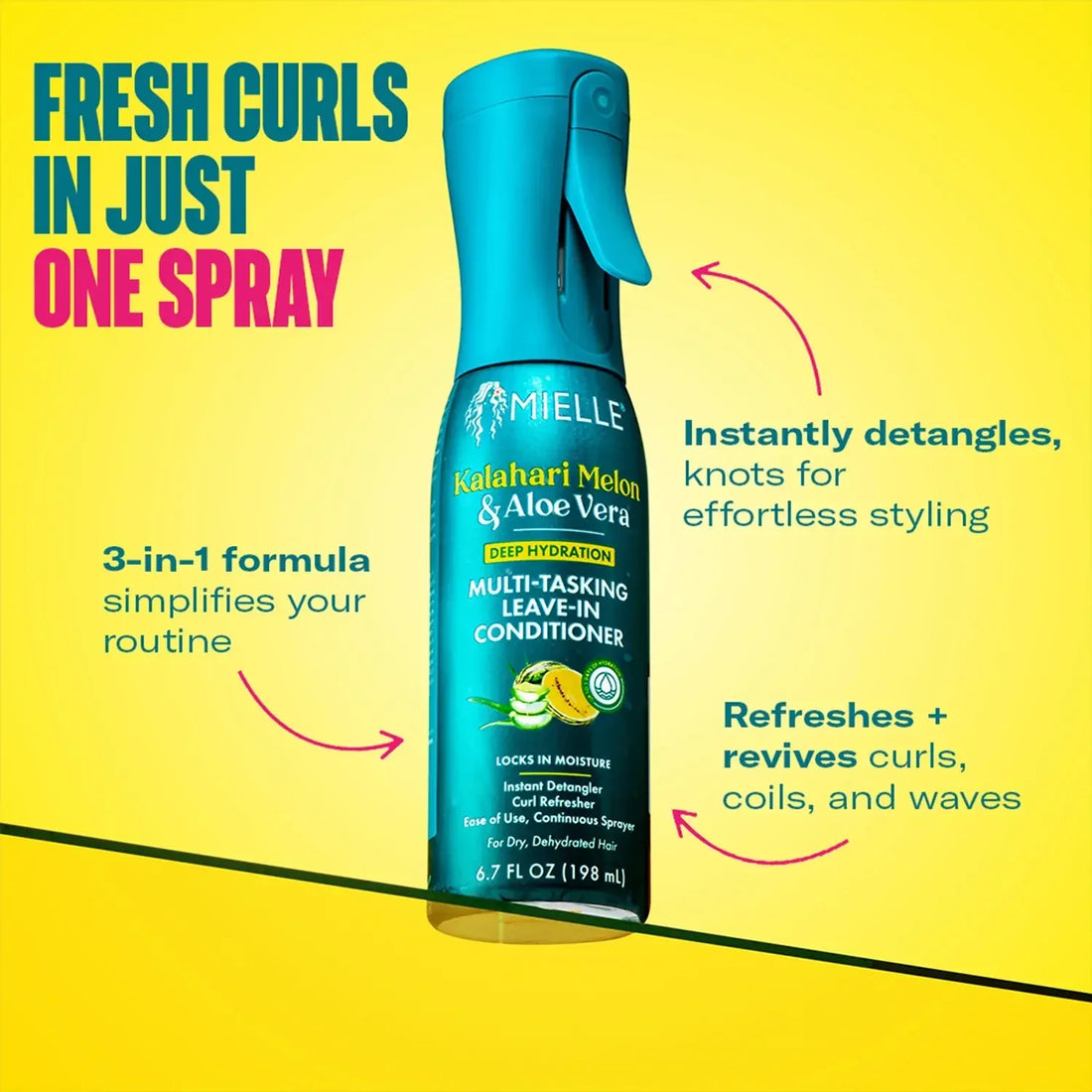 Mielle Kalahari Melon & Aloe Vera Multi-Tasking Leave-In Conditioner