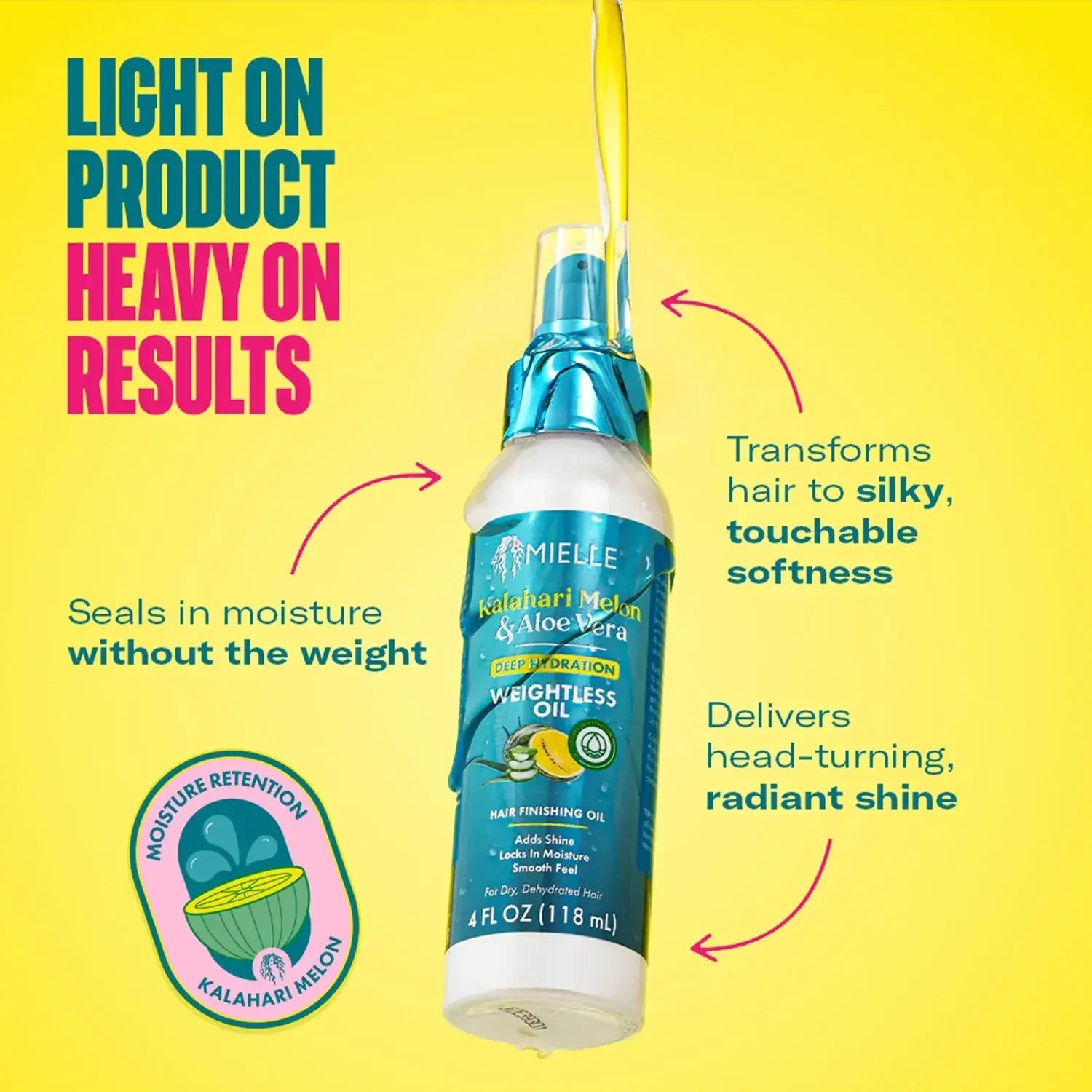 Mielle Kalahari Melon & Aloe Vera Weightless Oil