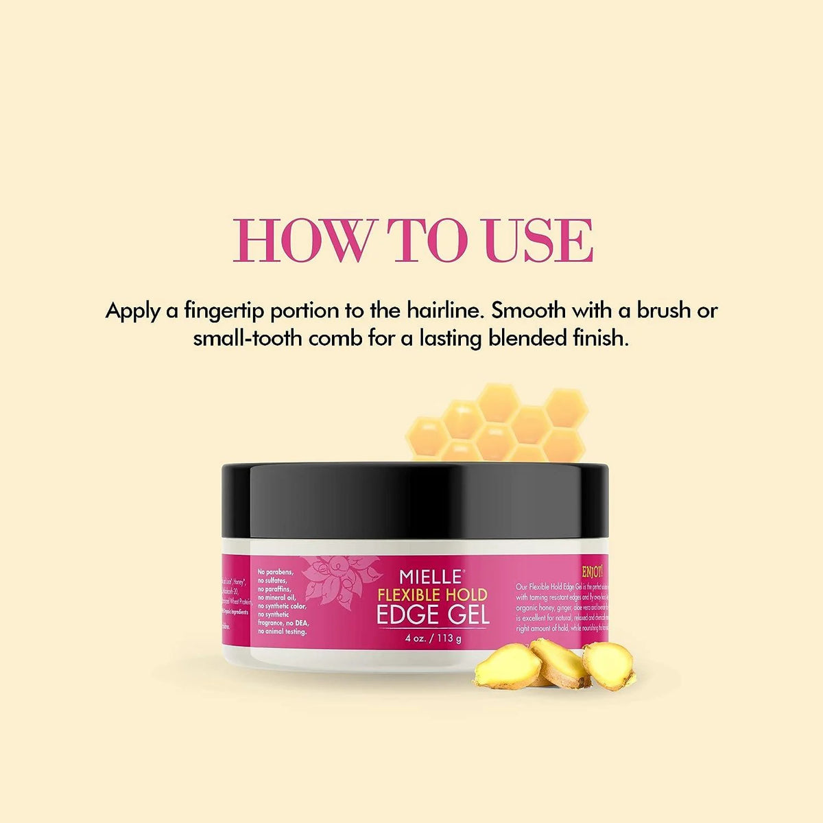 Mielle Organics Honey And Ginger Edge Gel - Flexible Hold