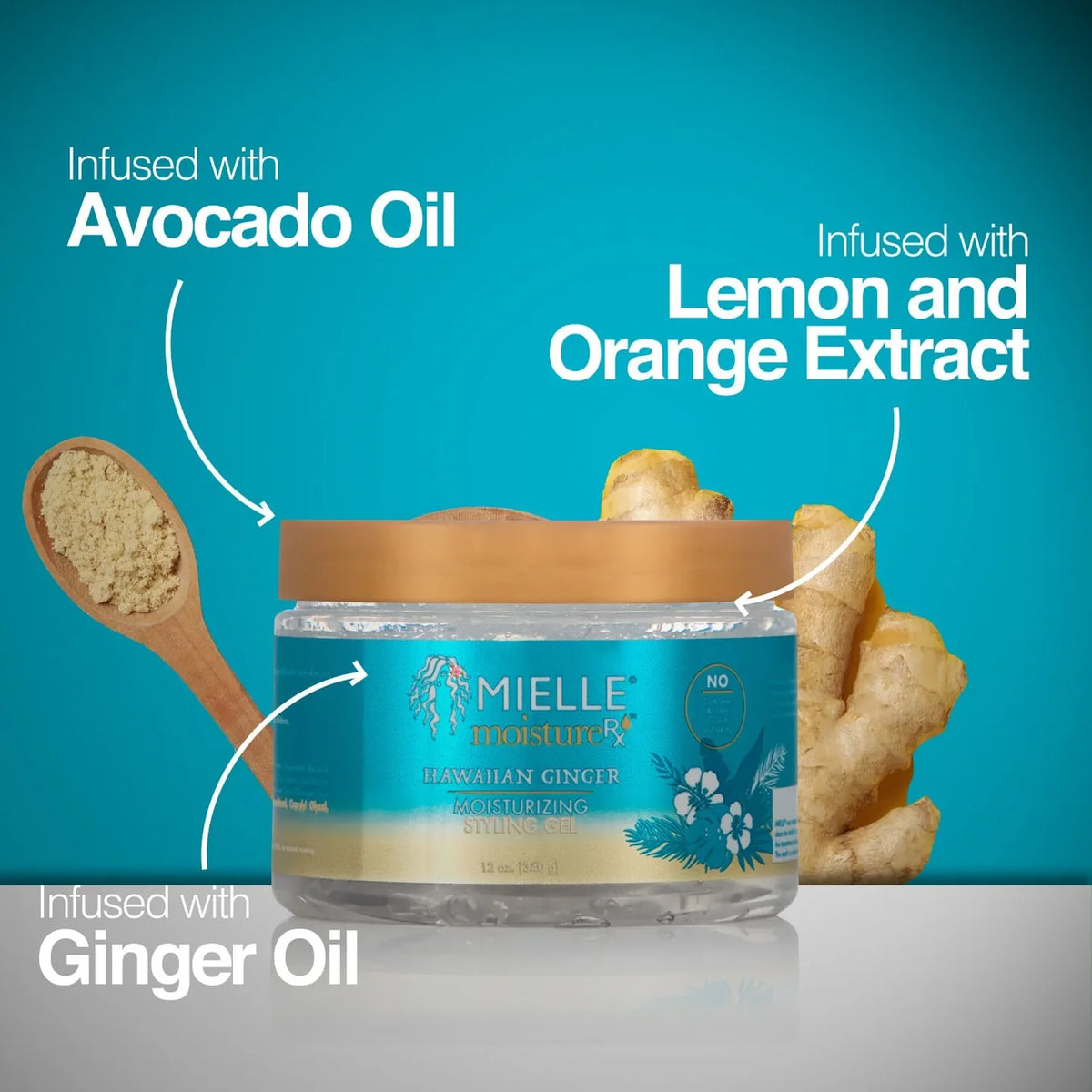 Mielle Organics Moisture Rx Hawaiian Ginger Moisturizing Styling Gel