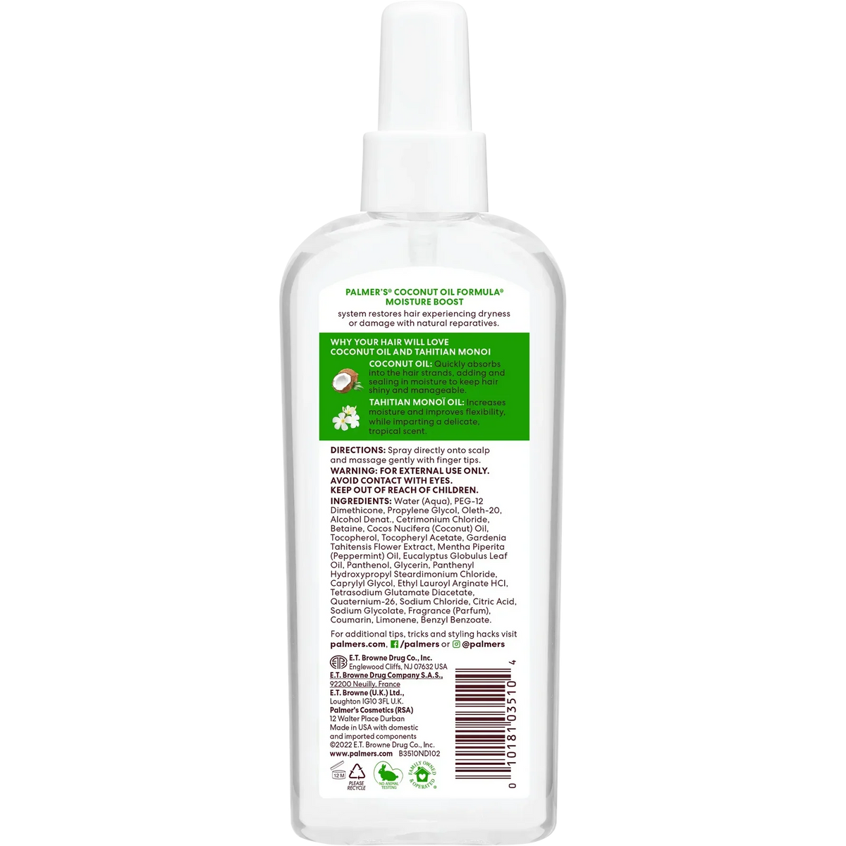 Palmers Coconut Oil Moisture Boost Strong Roots Spray