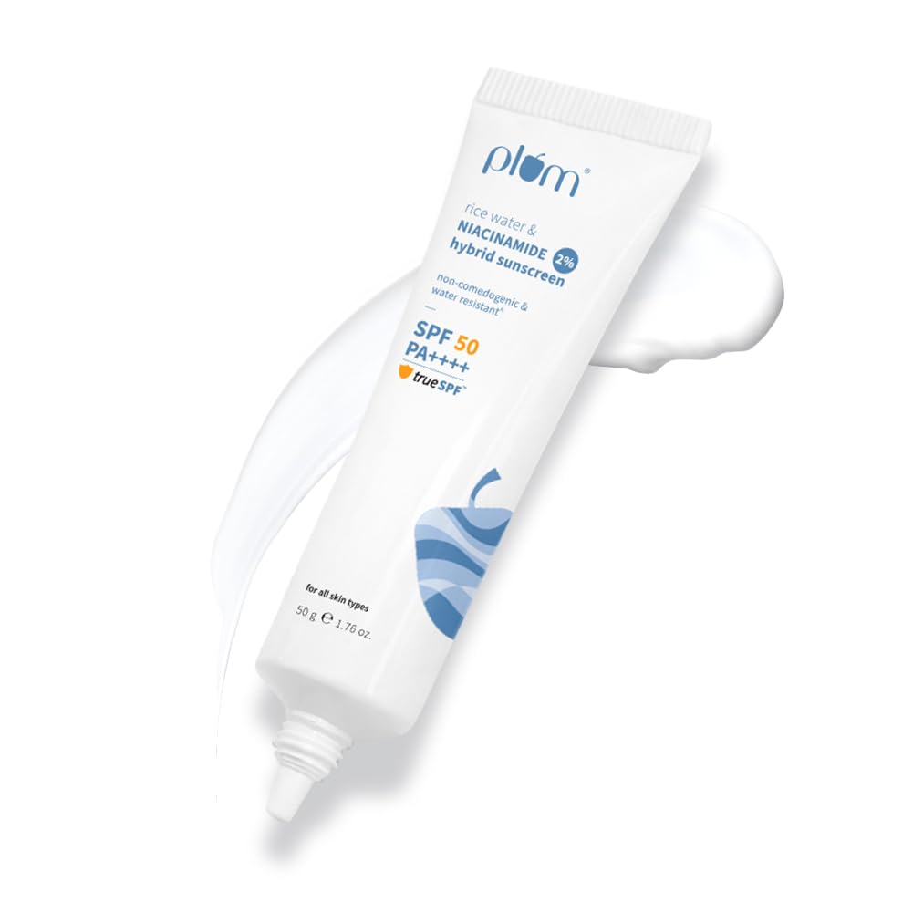 Plum 2% Niacinamide & Rice Water SPF 50 PA+++ Hybrid Sunscreen