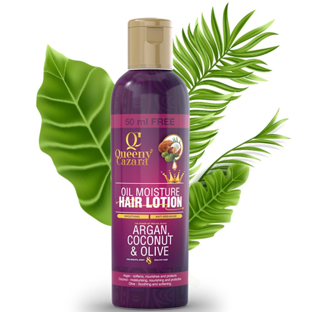 Queeny Cazara Argan, Coconut & Olive Oil Moisture Hair Lotion
