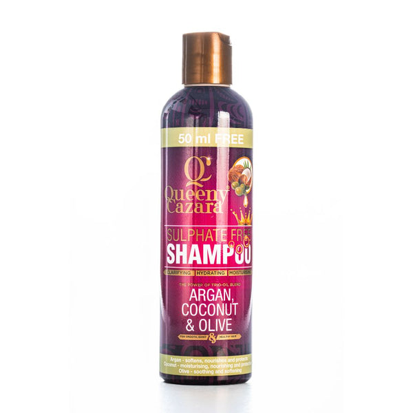 Queeny Cazara Argan, Coconut & Olive Oil Sulfate-Free Shampoo