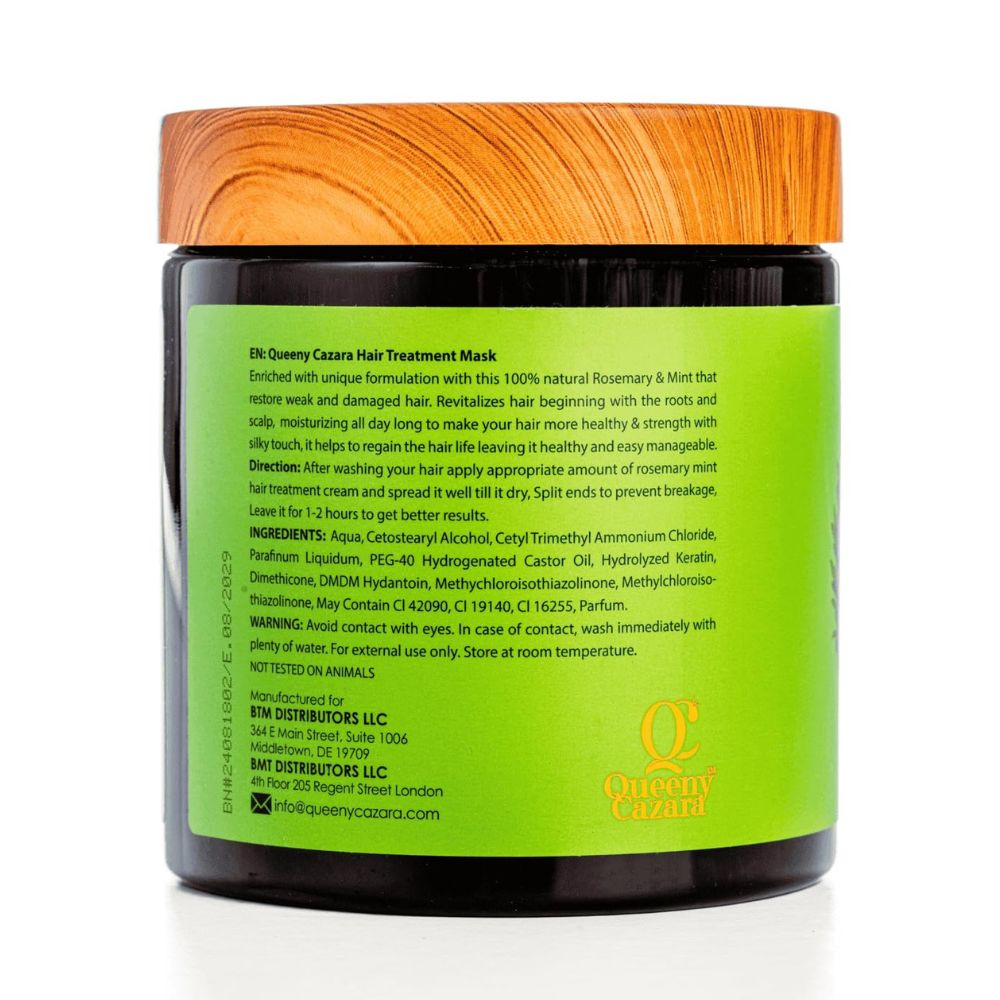 Queeny Cazara Rosemary Mint Scalp & Hair Replenishing Hair Mask